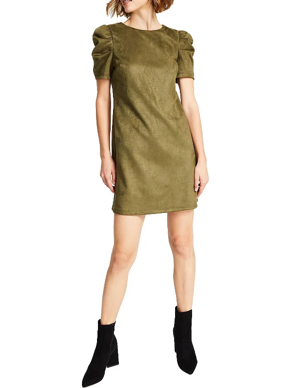 Womens Solid Mini Sheath Dress