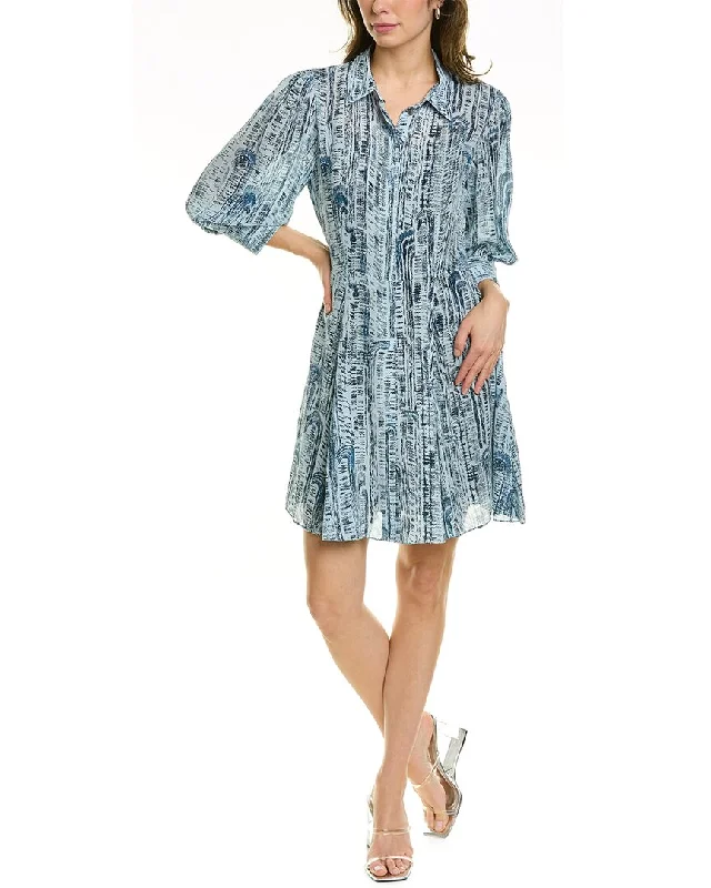 Theory Mini Silk Shirtdress