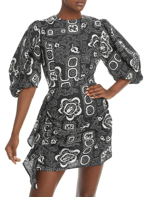 PIA Womens Graphic Short Mini Dress