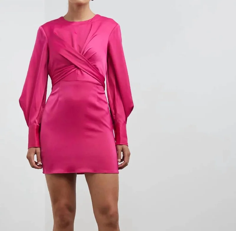 Mini Crosshill Dress In Shocking Pink