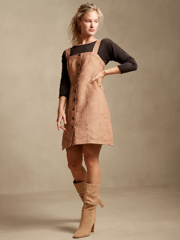 Vegan Suede Mini Dress