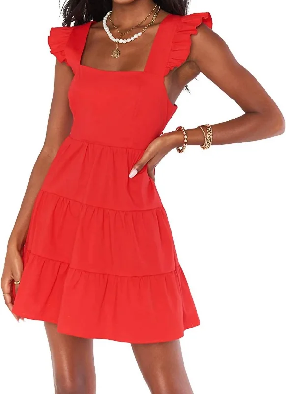 Lovely Mini Dress in Cherry Poplin