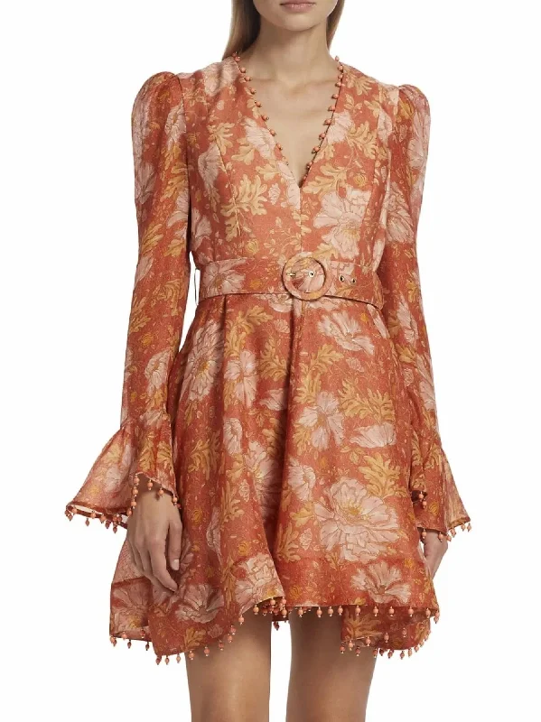 Kaleidoscope Mini Dress in Amber Floral