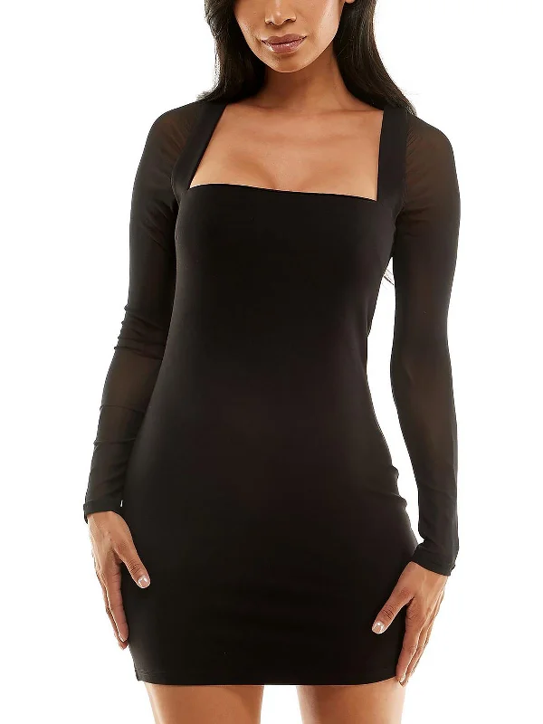 Womens Sheer Mini Mini Dress