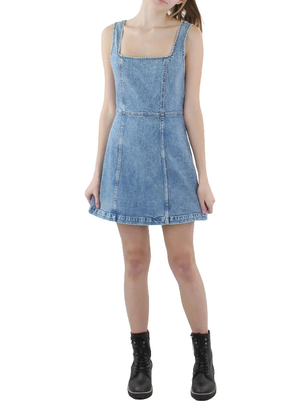 Womens Denim Short Mini Dress