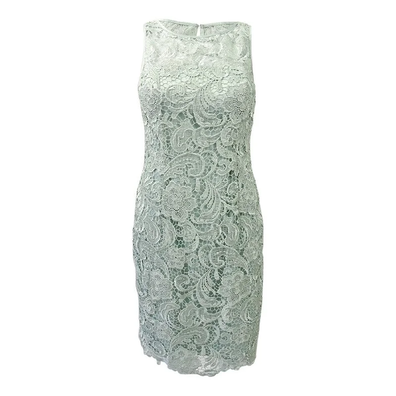 Adrianna Papell Women's Sleeveless Lace Sheath Dress