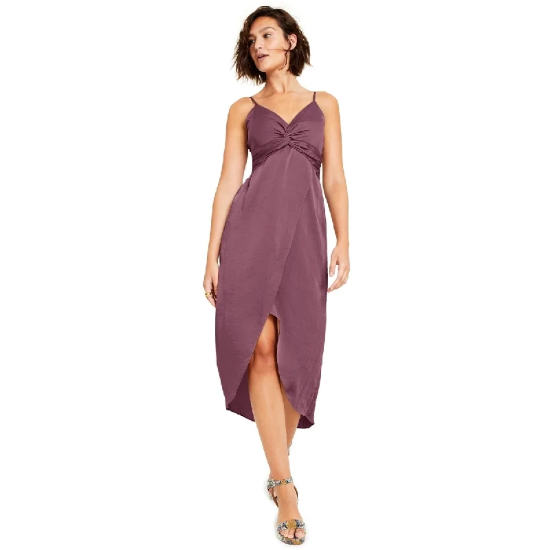 Bar Iii Women's Twist Front Cami Dress Purple Size L