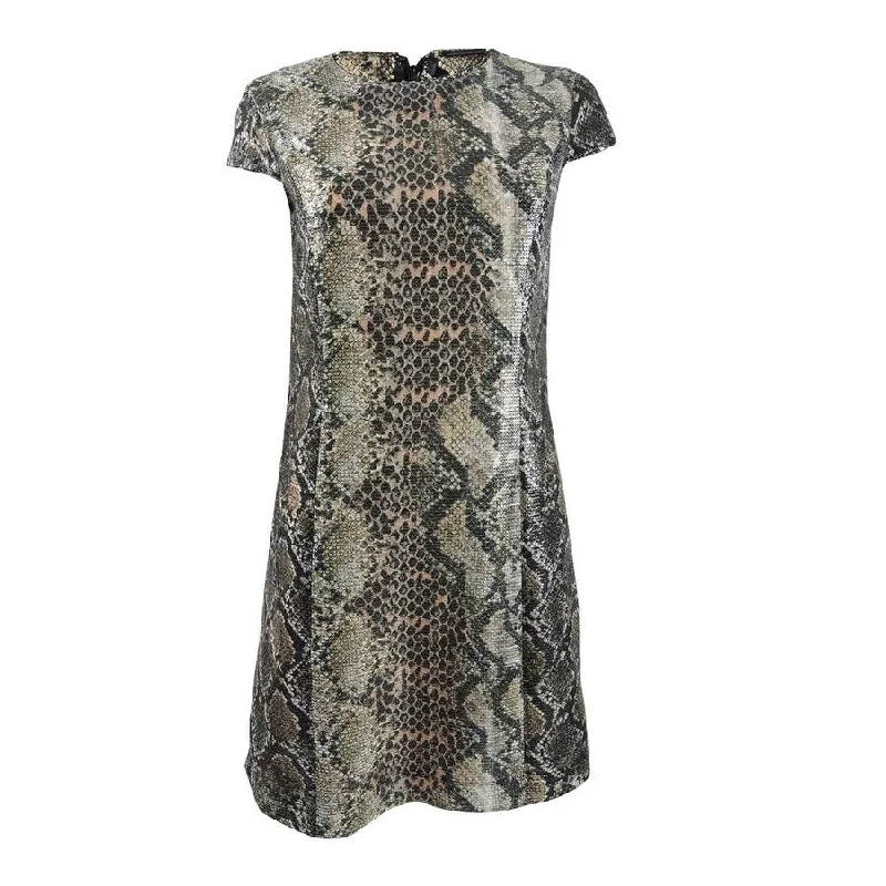 Elie Tahari Women's Elissa Sequin Python-Print Dress