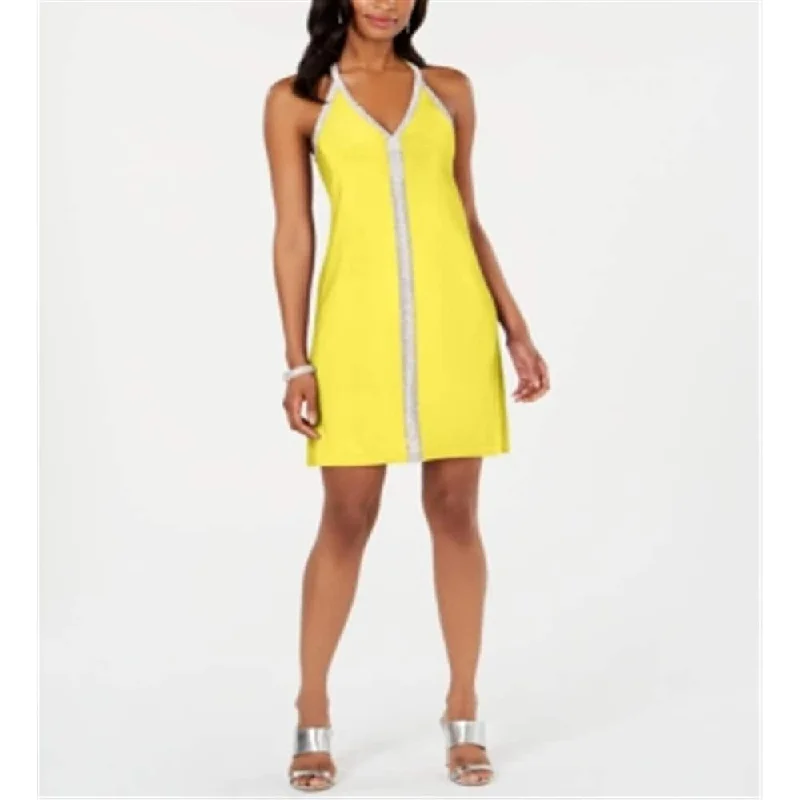 MSK Women's Embellished a Line Dress Yellow Size Small