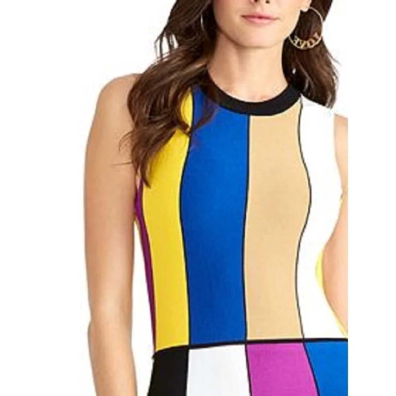 Rachel Roy Women's Colorblock Bodycon Dress Pink Size Medium