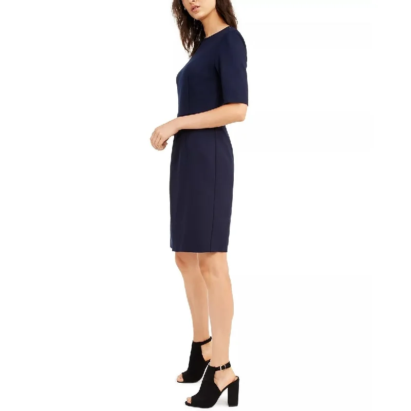 Trina Turk Women's Aroma Keyhole-Back Dress Navy Size 8