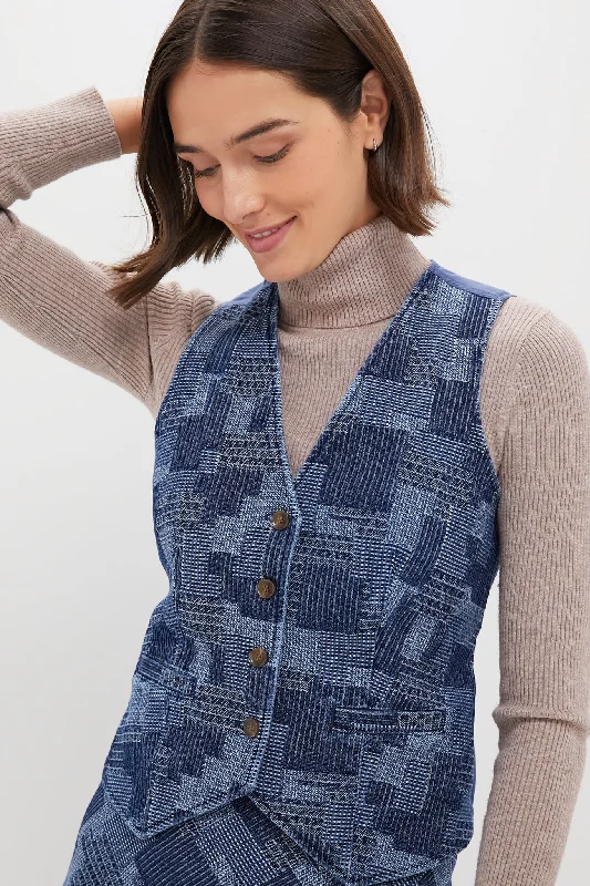 Denim Patchwork Cecil Vest