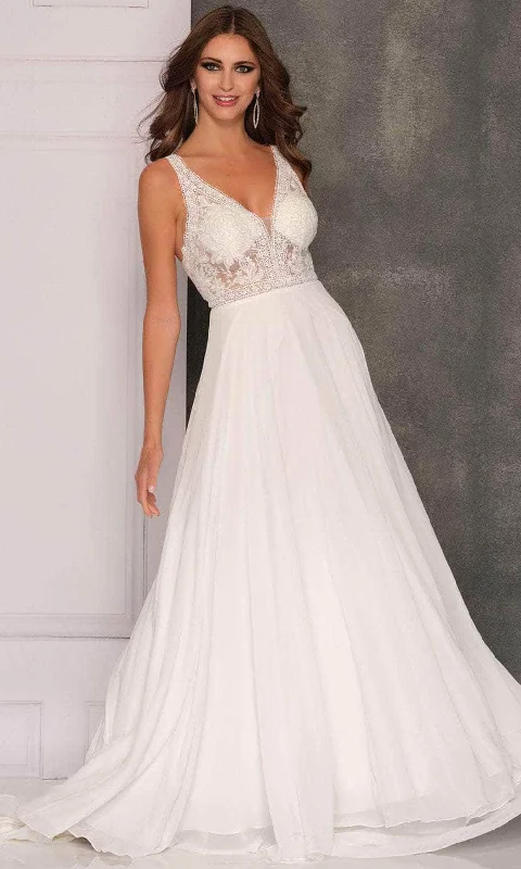 Dave & Johnny Bridal A10583 - Flowy Chiffon Skirt Bridal Gown