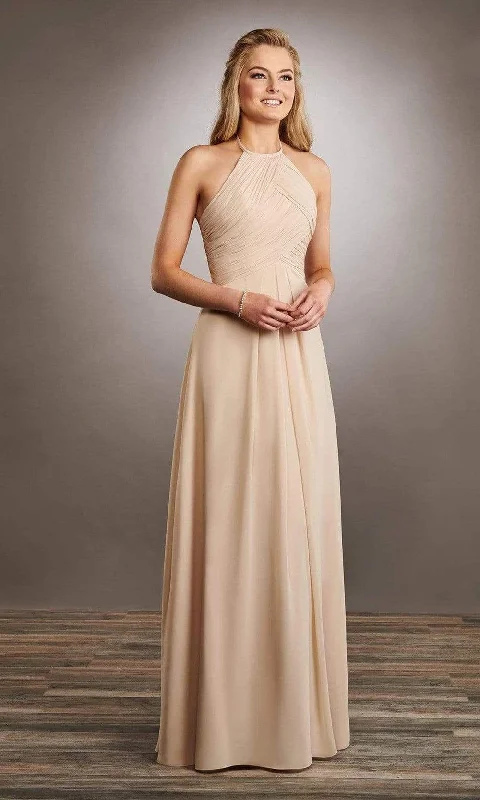 Mary's Bridal - Halter Neck Chiffon Sheath Dress MB7057