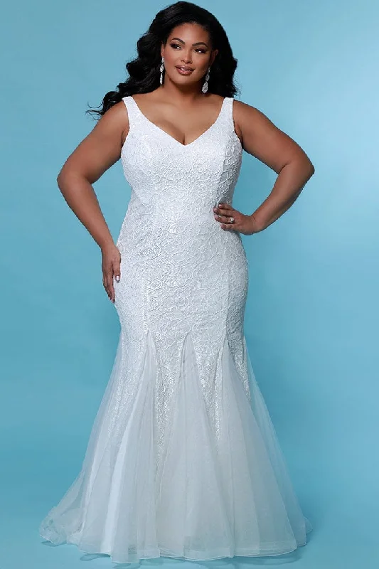 Sydney's Closet Bridal - SC5258 Sleeveless Lace Bridal Gown